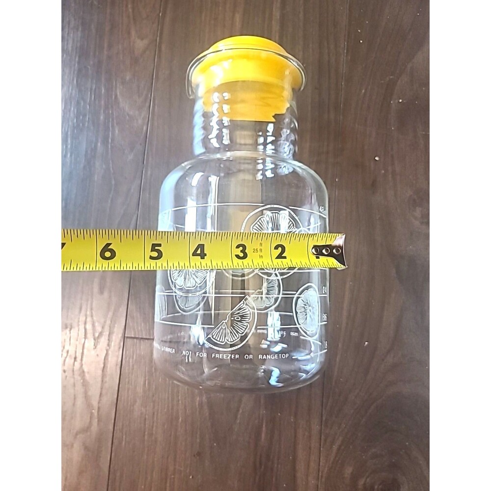 Vintage Pyrex Lemonade Refrigerator Jar 7520 2 Quart w/ Lid - Picture 3 of 8